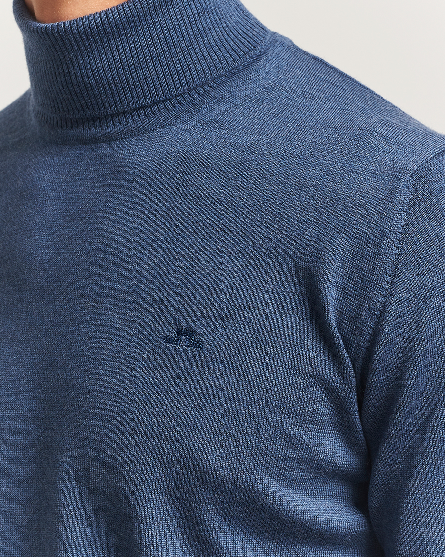 J.Lindeberg Kaden Merino Turtleneck Vintage Indigo Melange