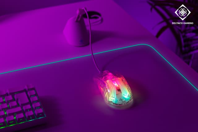 Deltaco DM330 gaming-mus (gennemsigtig)