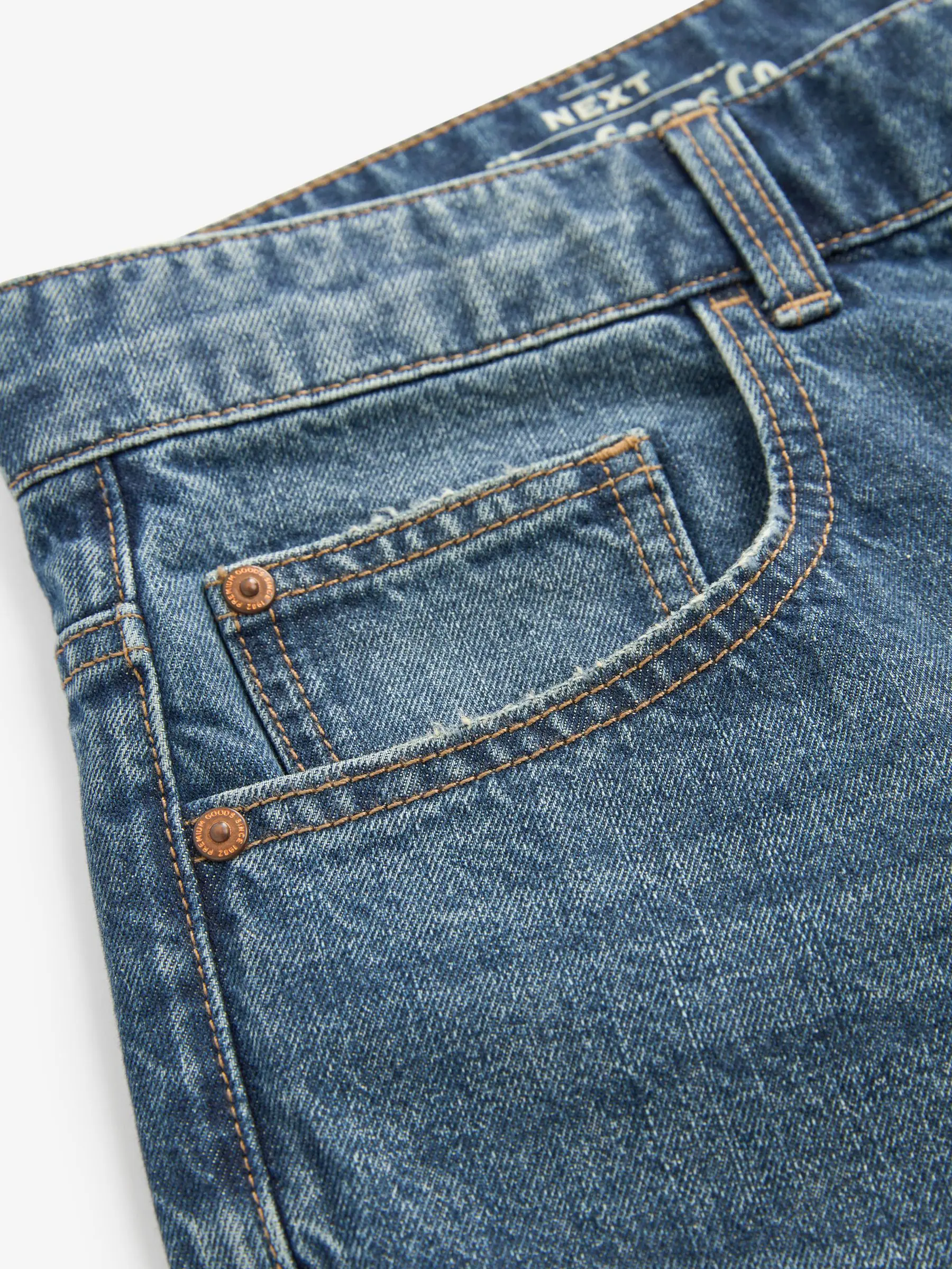 Vintage blauw - 100% katoenen authentic jeans