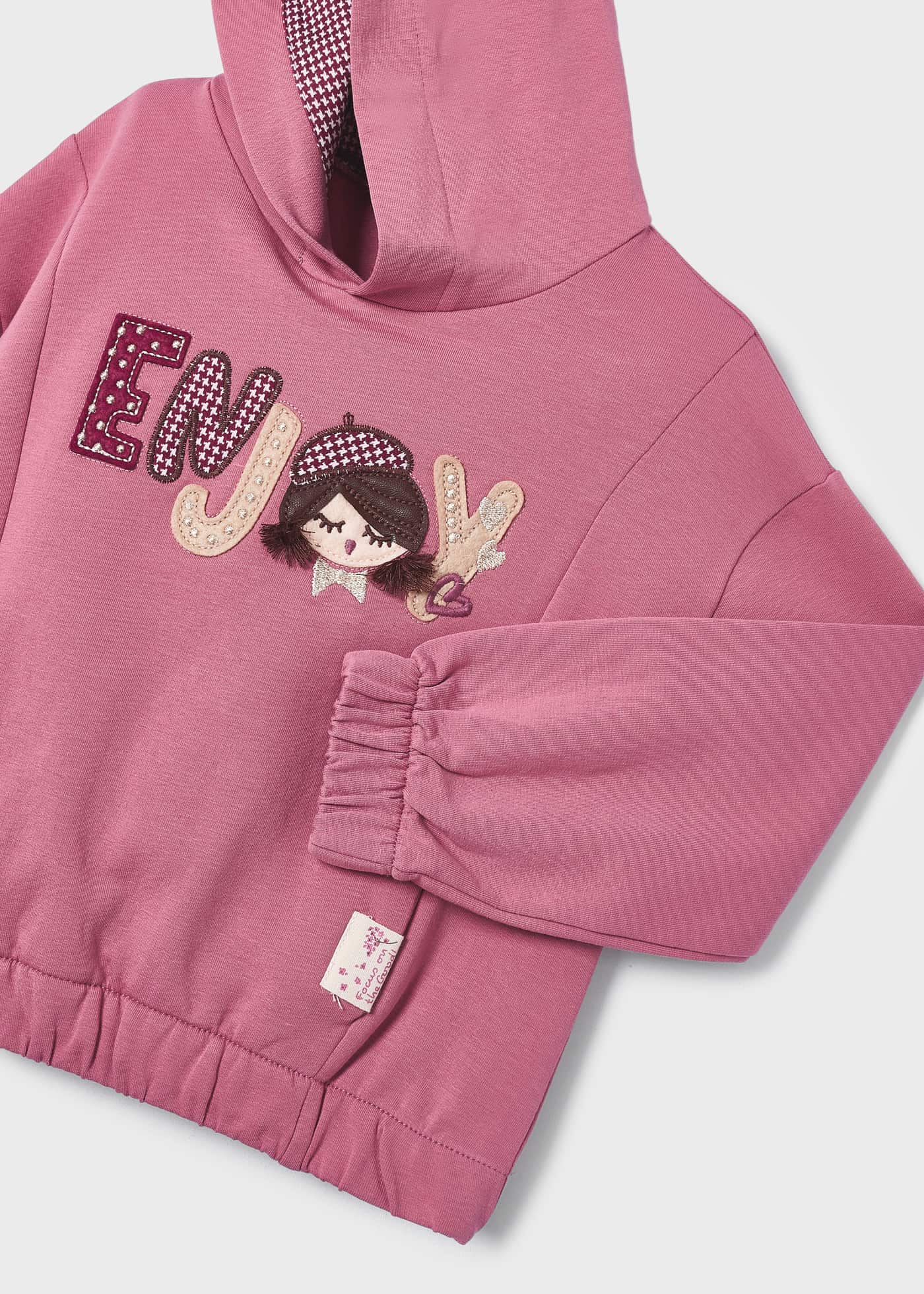 Conjunto de moletom de algodão de duas peças para meninas