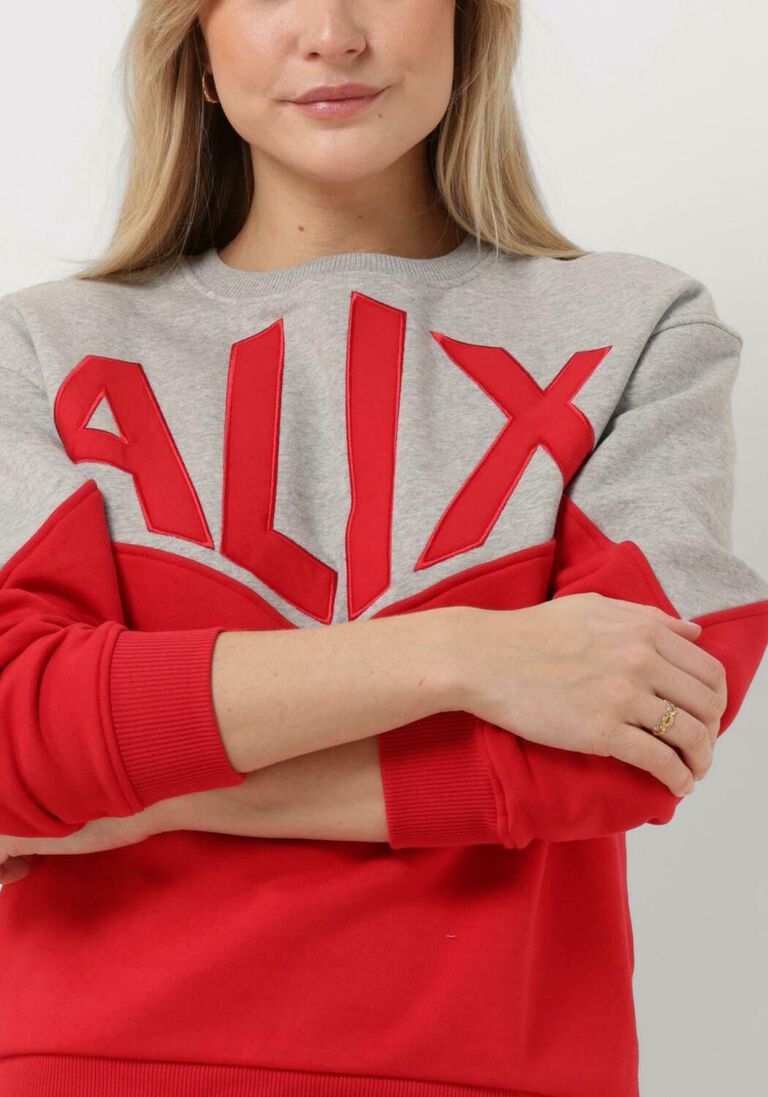 ALIX THE LABEL rode alix the label sweater ladies knitted colourblocking sweater