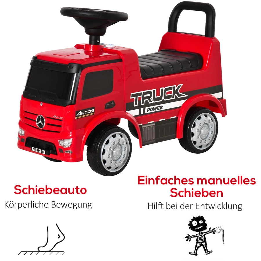 HOMCOM Rutscherfahrzeug als LKW rot, schwarz
