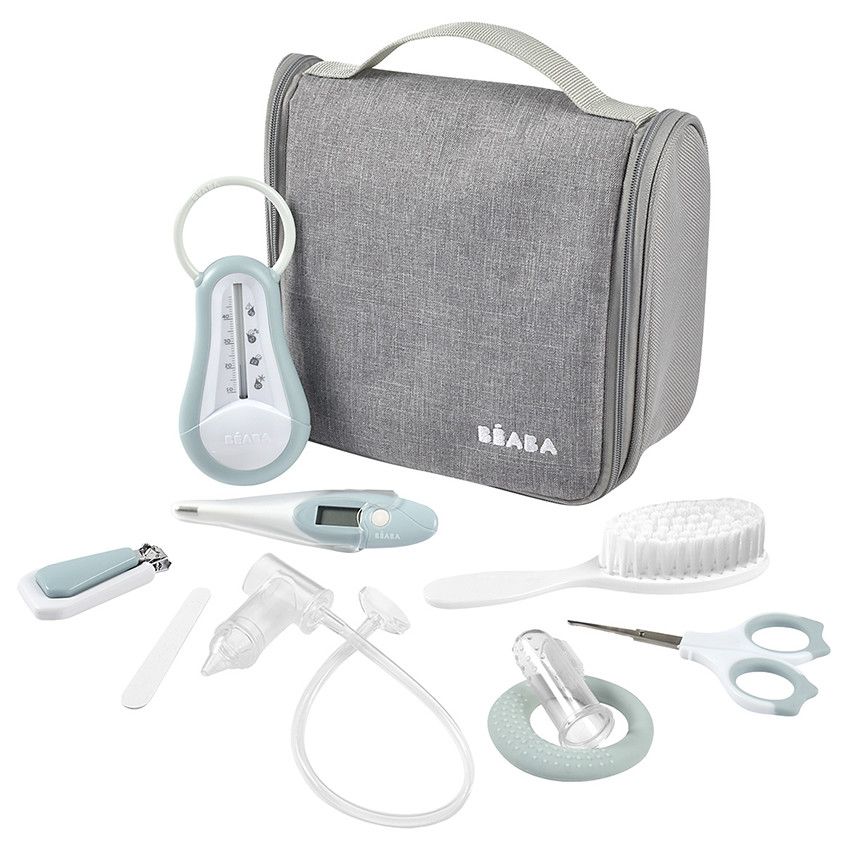 Trousse de toilette Nomade + 9 accessoires - Green blue - Ecru