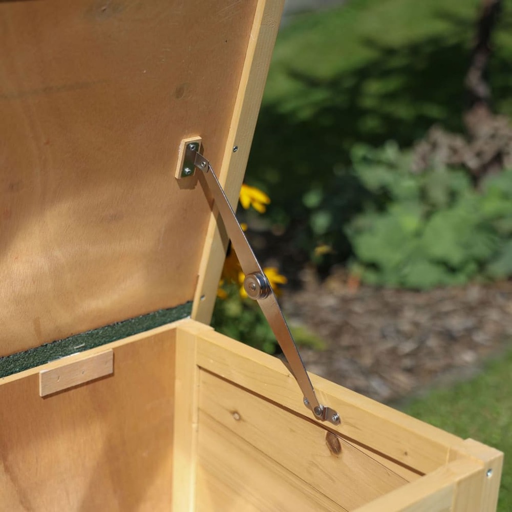 Maison pour rongeurs alfred 116x45x62 cm bois vernissé