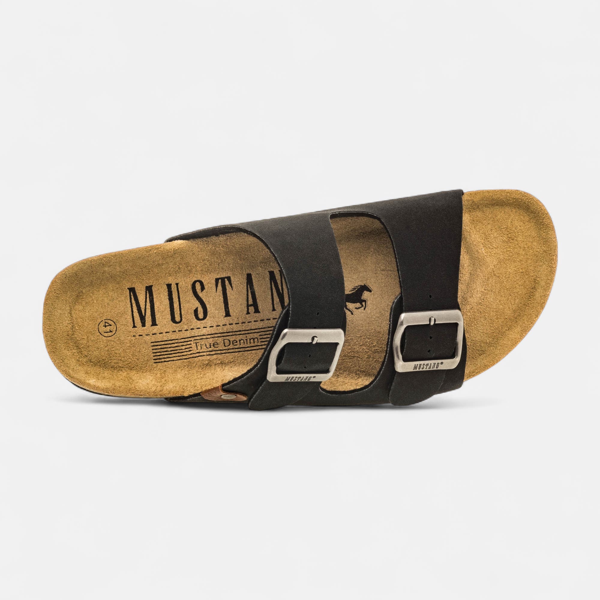 Mules semelle liège Homme noir