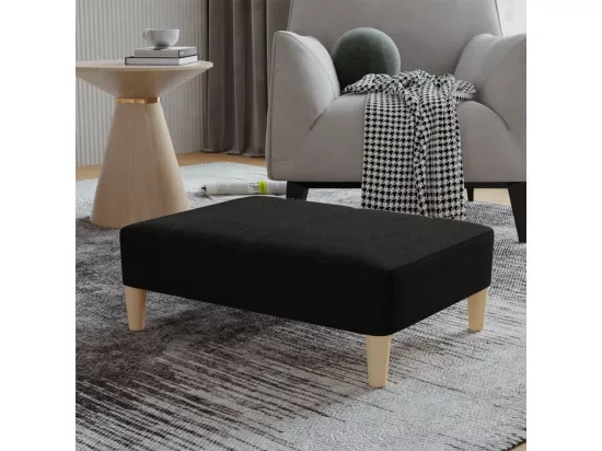 Repose-pied Noir 78x56x32 cm Tissu
