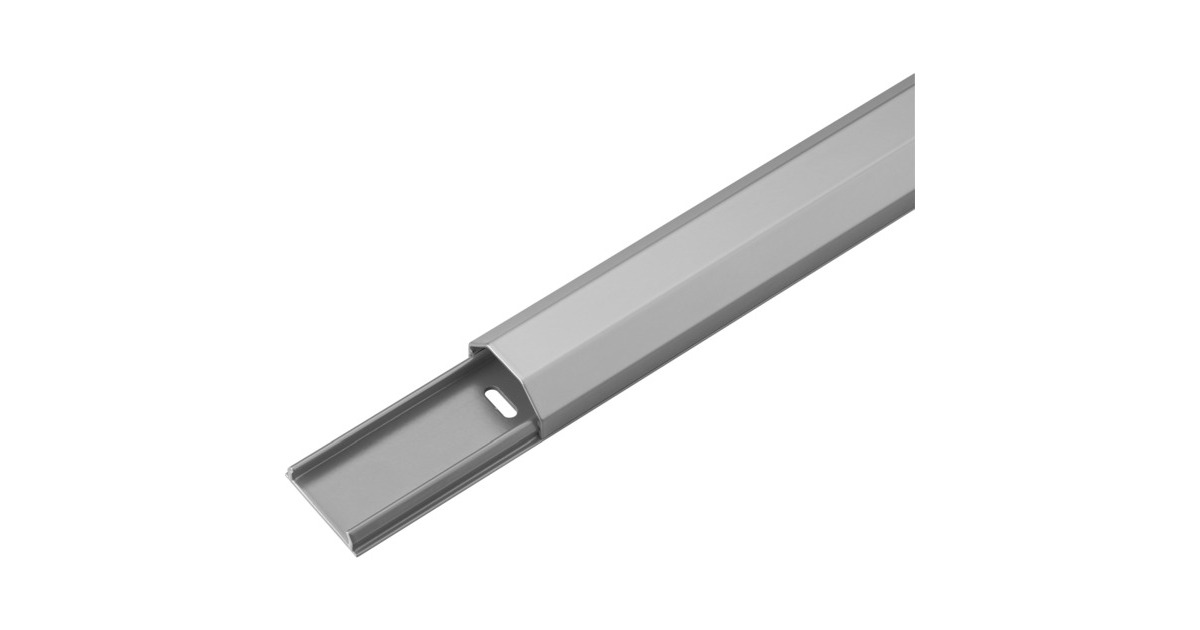 goobayAluminium kabelgoot WireDuct 33 kabelkanaal  (Zilver, 1,1 m)