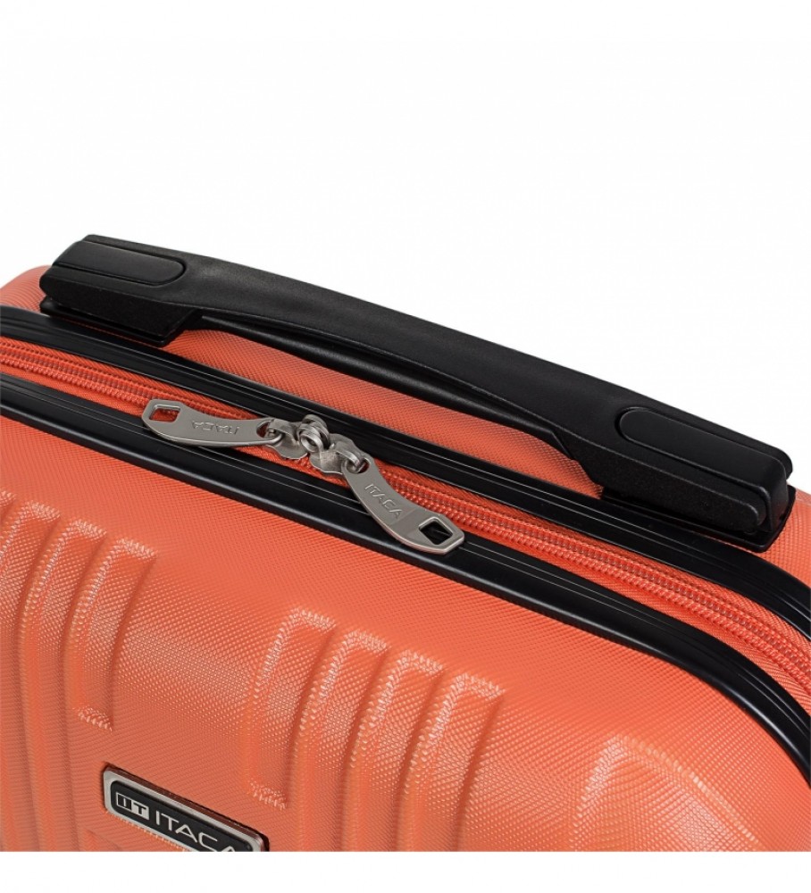 Nécessaire de viagem rígida grande ITACA em ABS, cor laranja (T71535) - 33x26x14cm