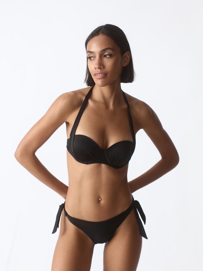 Biquíni bandeau com aro - Preto