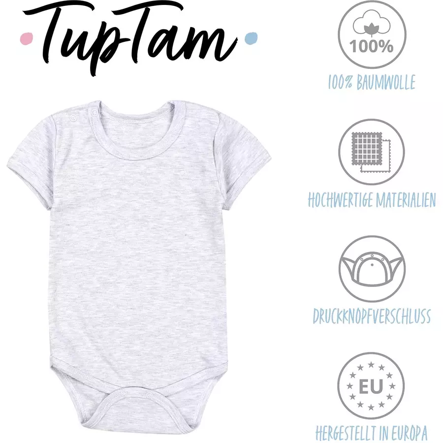 TupTam Jungen Baby Body Kurzarm 5er Pack braungrün