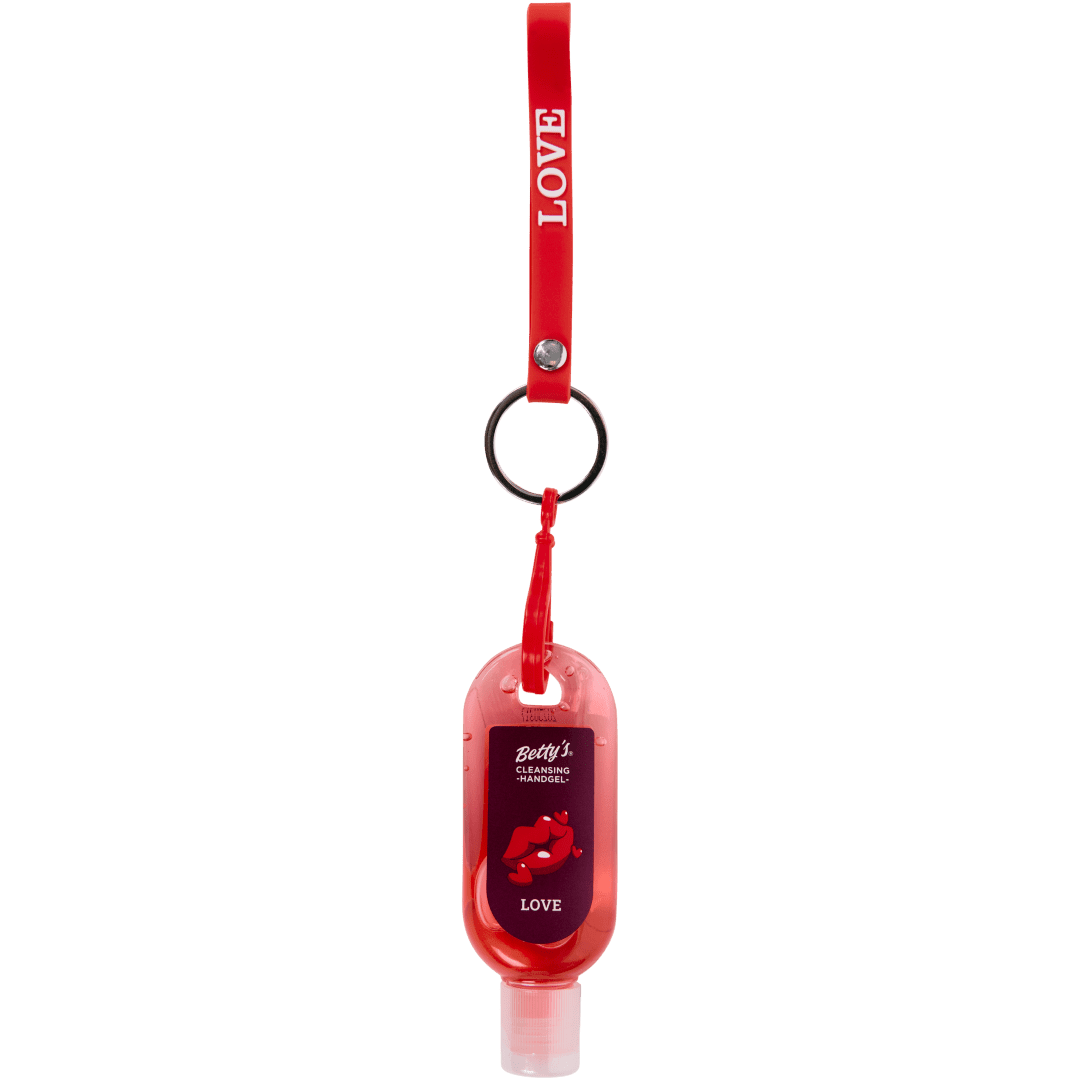 Porte-clés avec gel nettoyant pour les mains Betty's