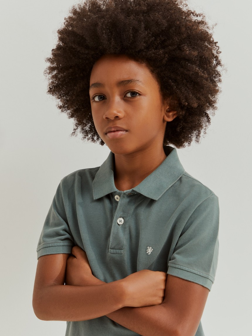 Polo slim fit garment dye