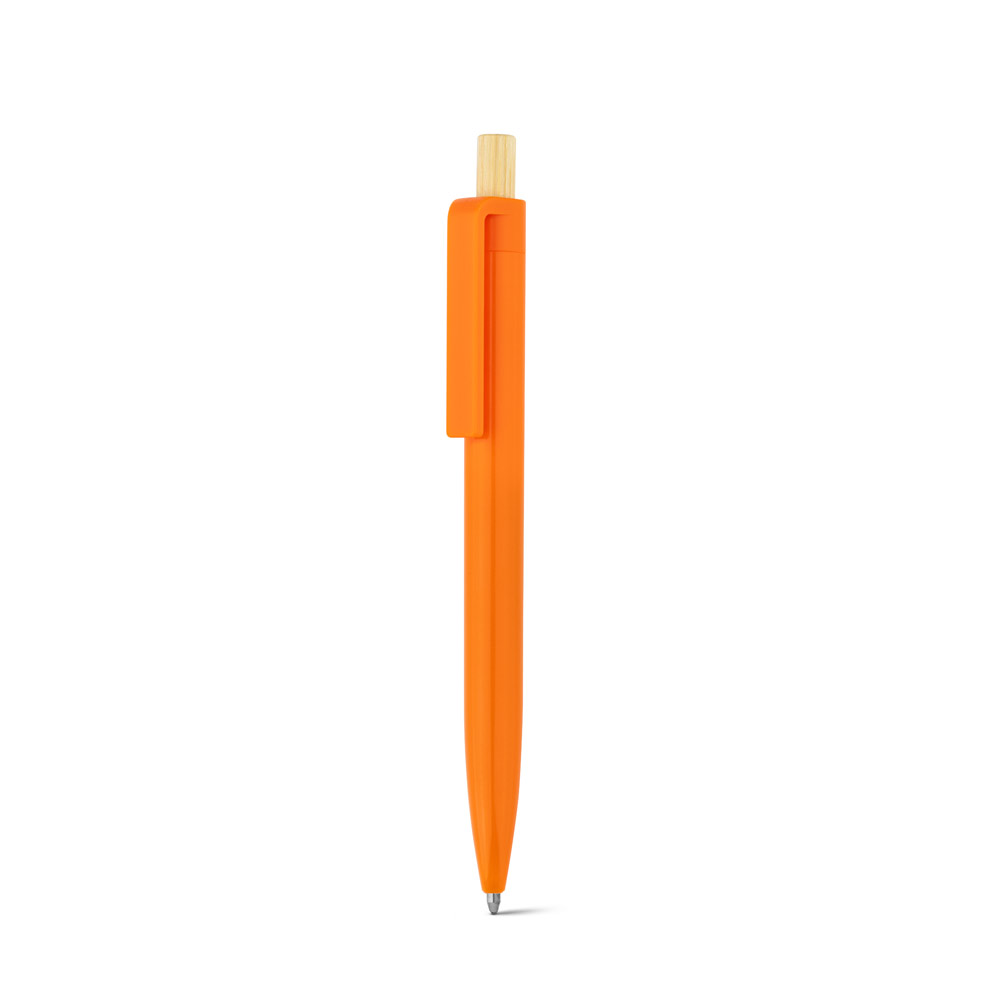 hi!dea 91945 - Stylo à bille en ABS recyclé (100% rABS) avec bouton en bambou