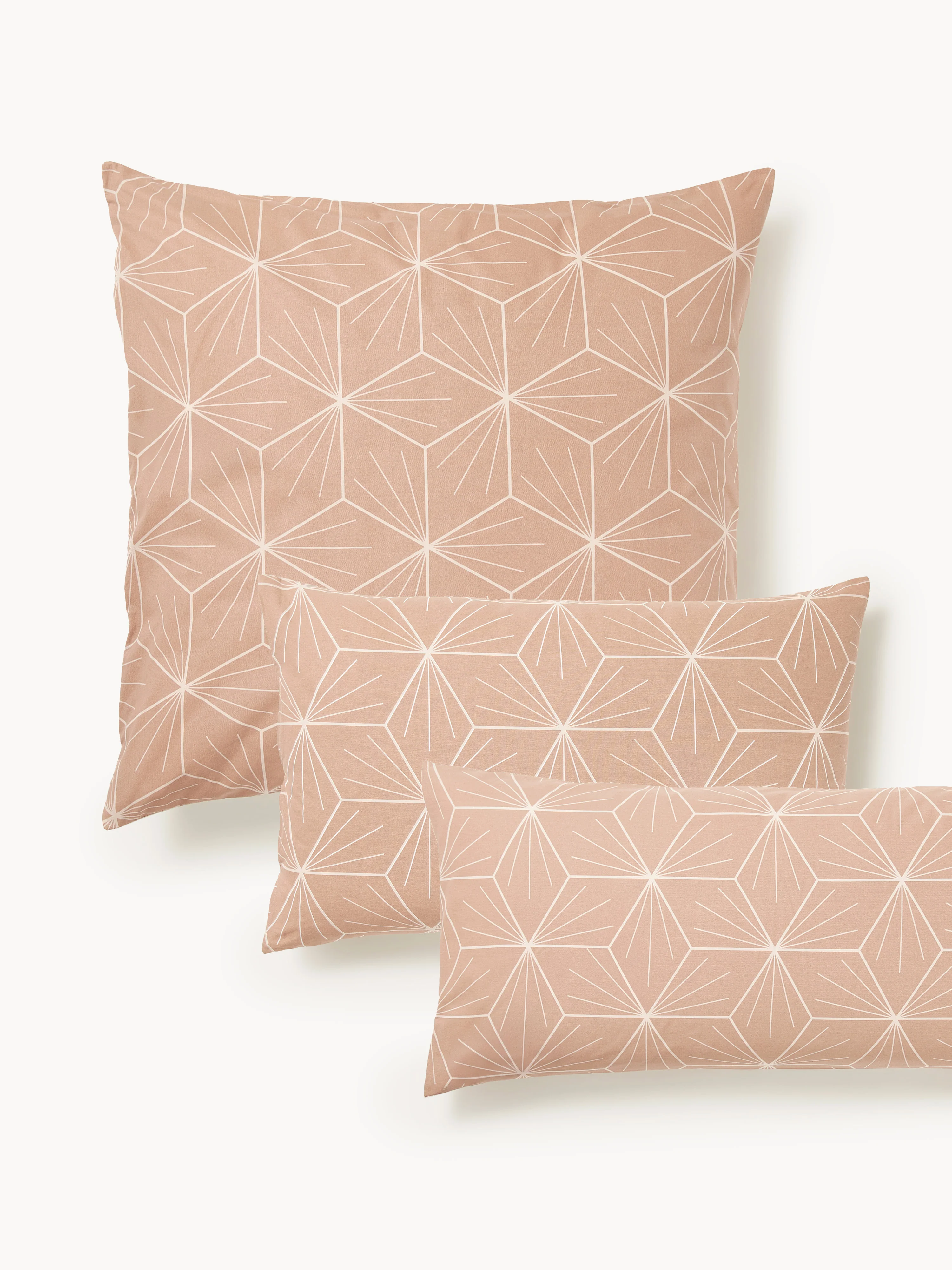 Dubbelzijdige kussenhoes Ilda met geometrische print