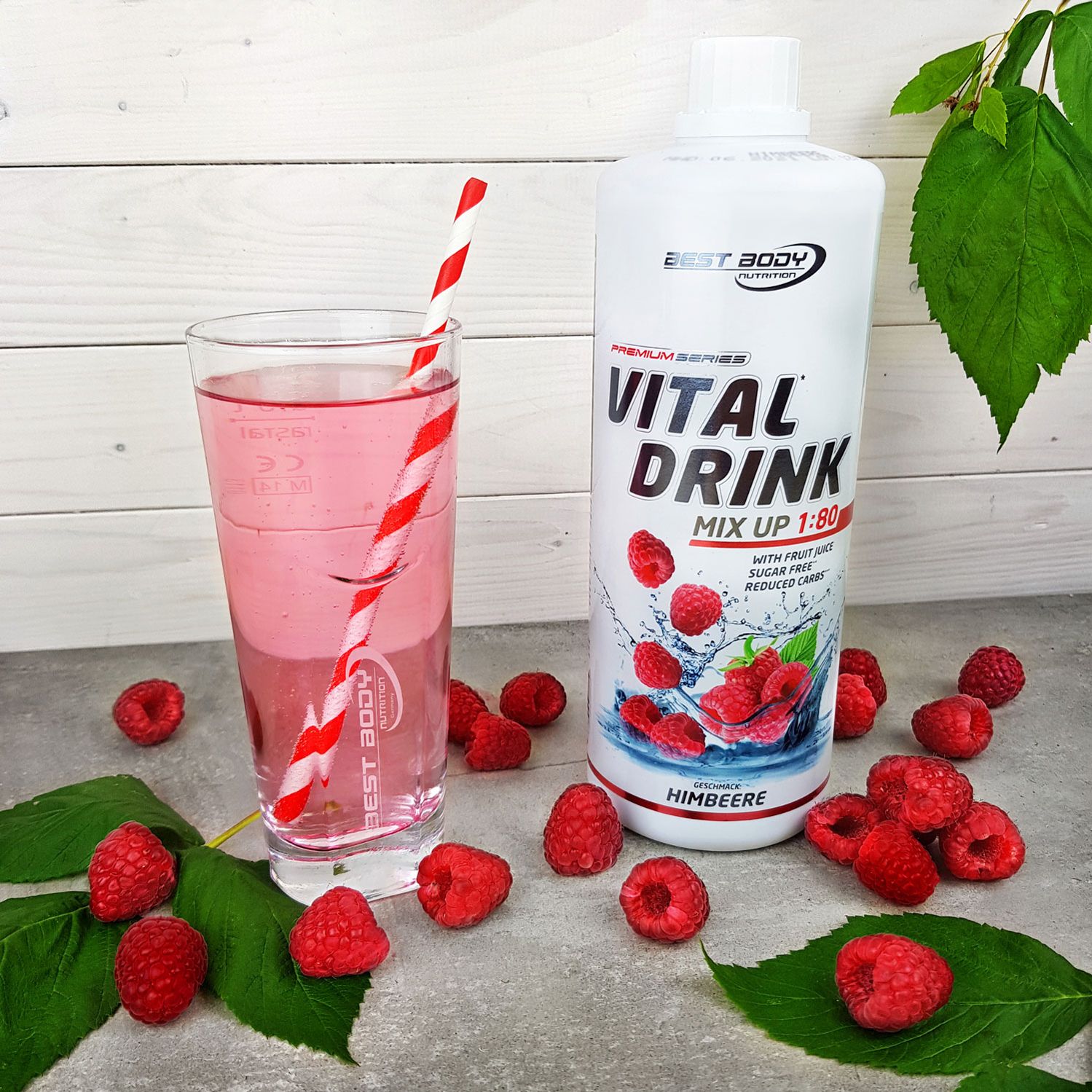 Best Body Nutrition Low Carb Nutrition Vital Drink Himbeere