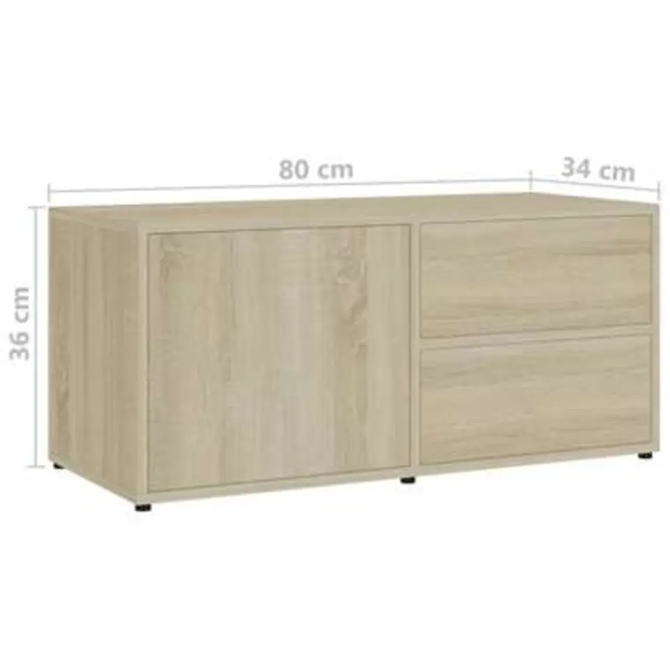 vidaXL - Tv-meubel - Bruin - Bewerkt hout