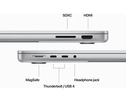 Apple 14-inch MacBook Pro - M3 chip 8‑core CPU   10‑core GPU, 8GB RAM, 1TB SSD - Silver