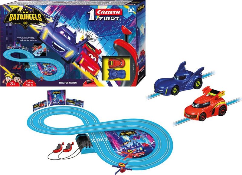 Carrera - First DC BatWheels - Racebaanset - 2,4 meter - Voor Kinderen Vanaf 3 Jaar
