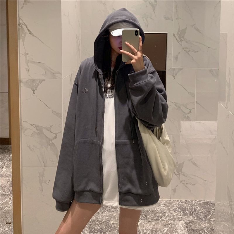 Mushini - Effen hoodie met rits