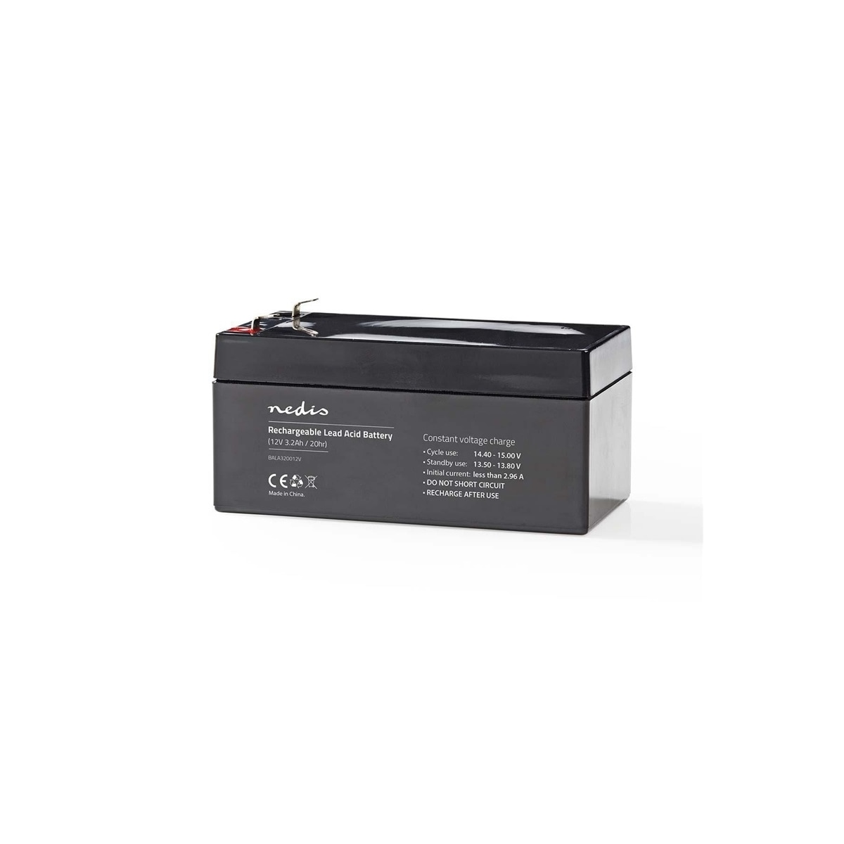 Nedis Oppladbart blybatteri | Lead-Acid | Oppladningsbar | 12 V | 3200 mAh