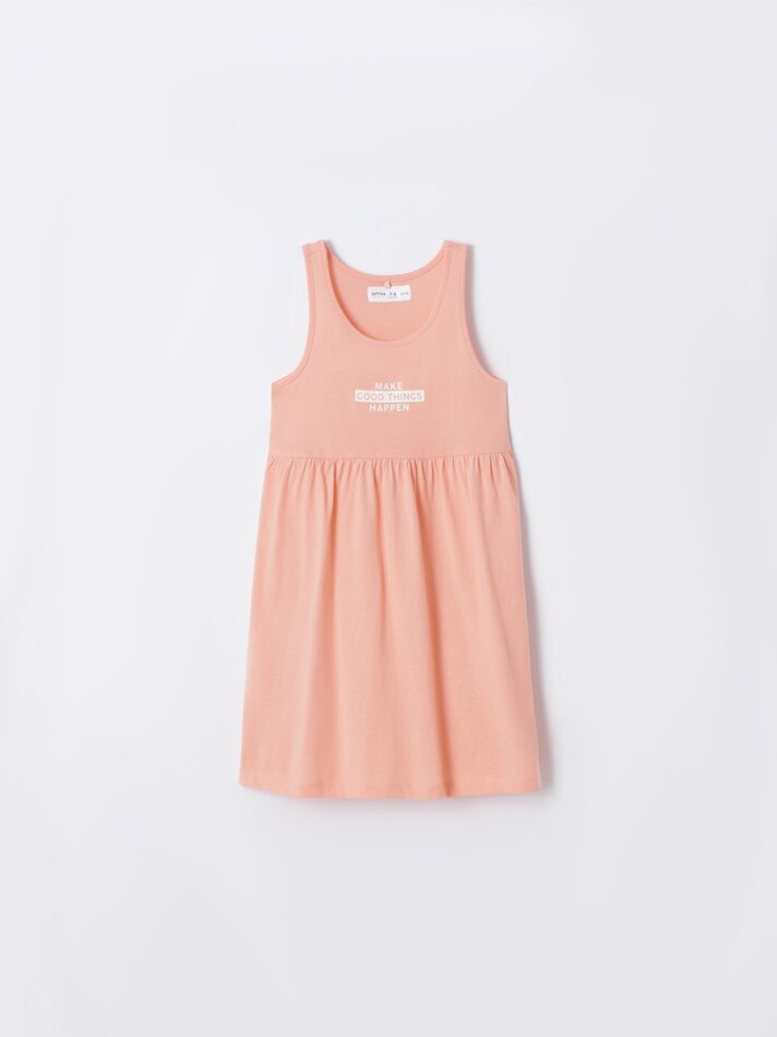 Conjunto com 2 vestidos estampados - Laranja Claro