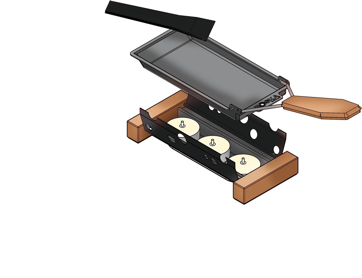 OLSO Partyclette - Schwarz / B: 19.5 cm x T: 9.5 cm x H: 5.0 cm