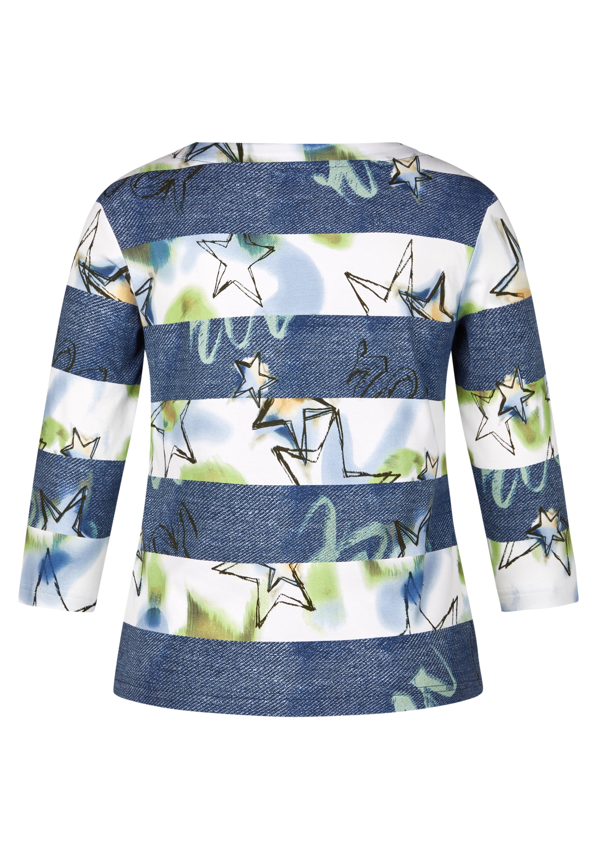 Rabe Print-Shirt , mit Jeans-Color-Blocking und grafischem Muster