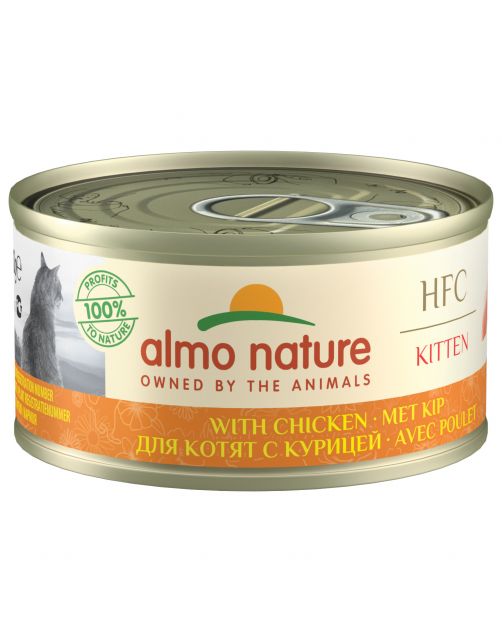 Almo Nature Hfc Cat Natural Blik Kitten - Kattenvoer - Kip 70 g Hfc