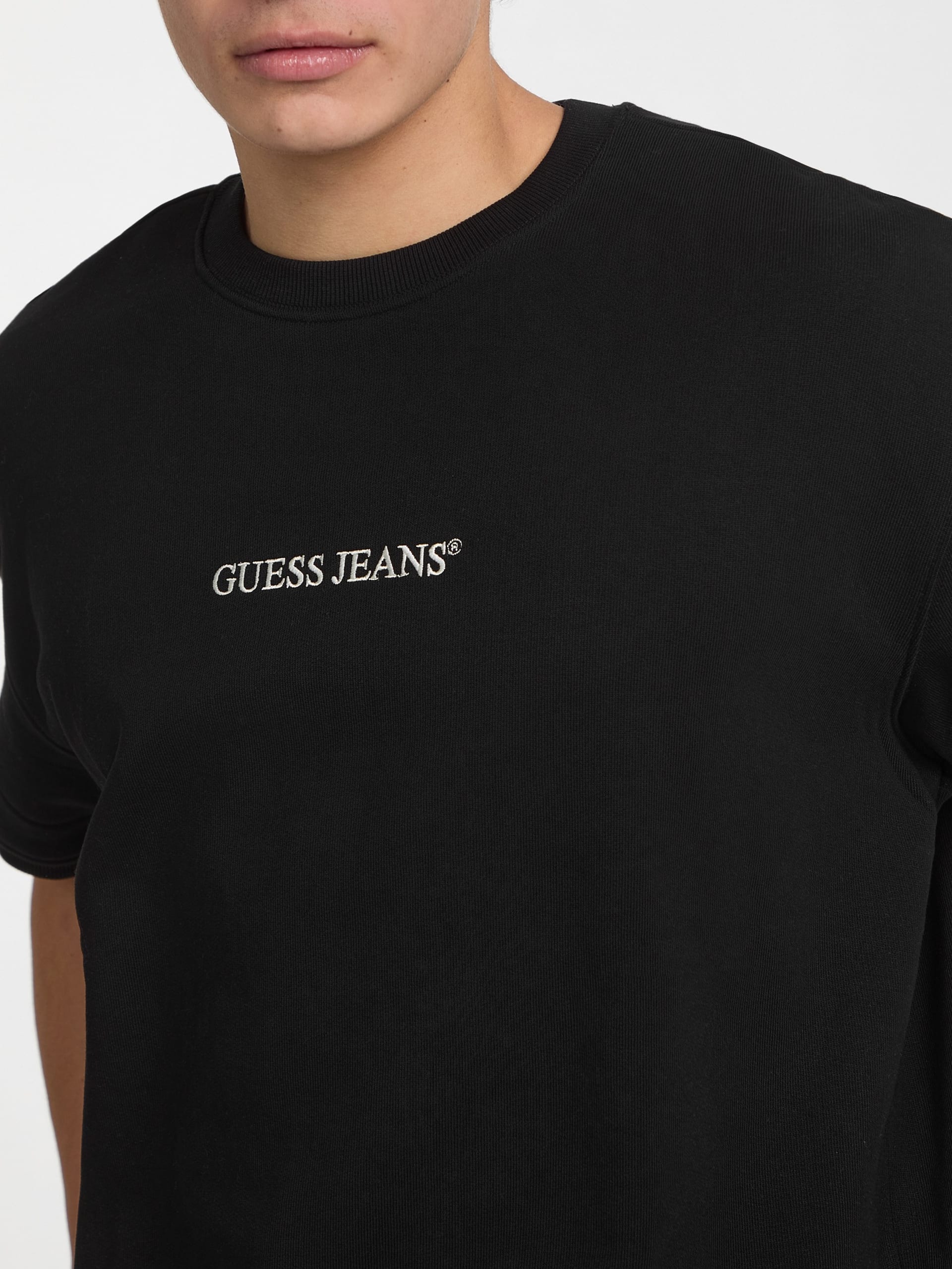 Camiseta de gola redonda com logo