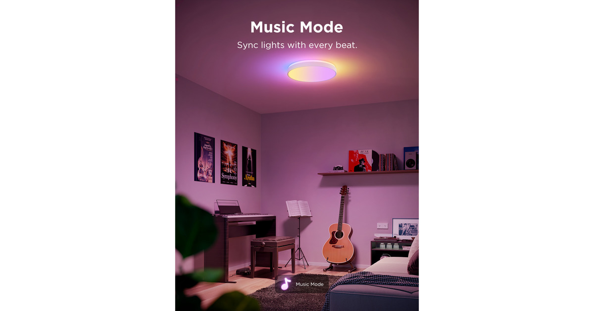 GoveeSmart Ceiling Light Pro lamp  (Wit, Ø 38 cm, 2,4GHz wifi, Bluetooth)