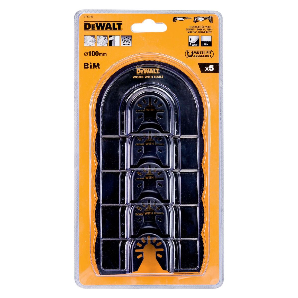 DeWALT DT20729 Segmentzaagblad gebogen 102mm VE=5