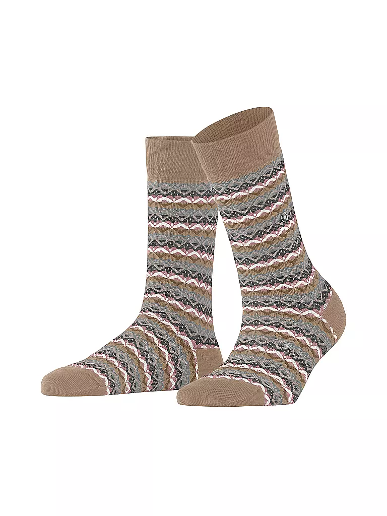 BURLINGTON Damen Socken MODERN FAIR ISLE 36-41 camel camel
