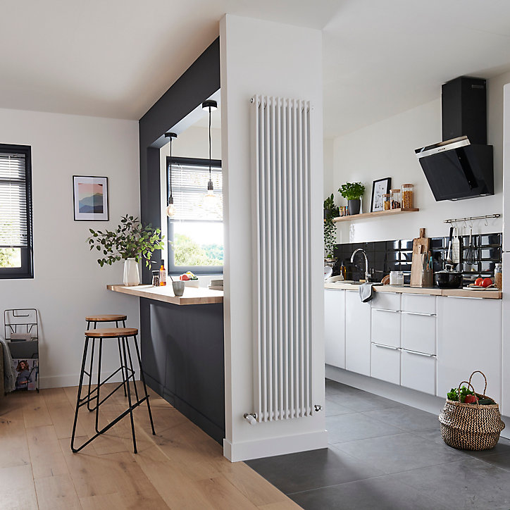 Radiateur eau chaude GoodHome Kensal Vertical Blanc 1 117 W