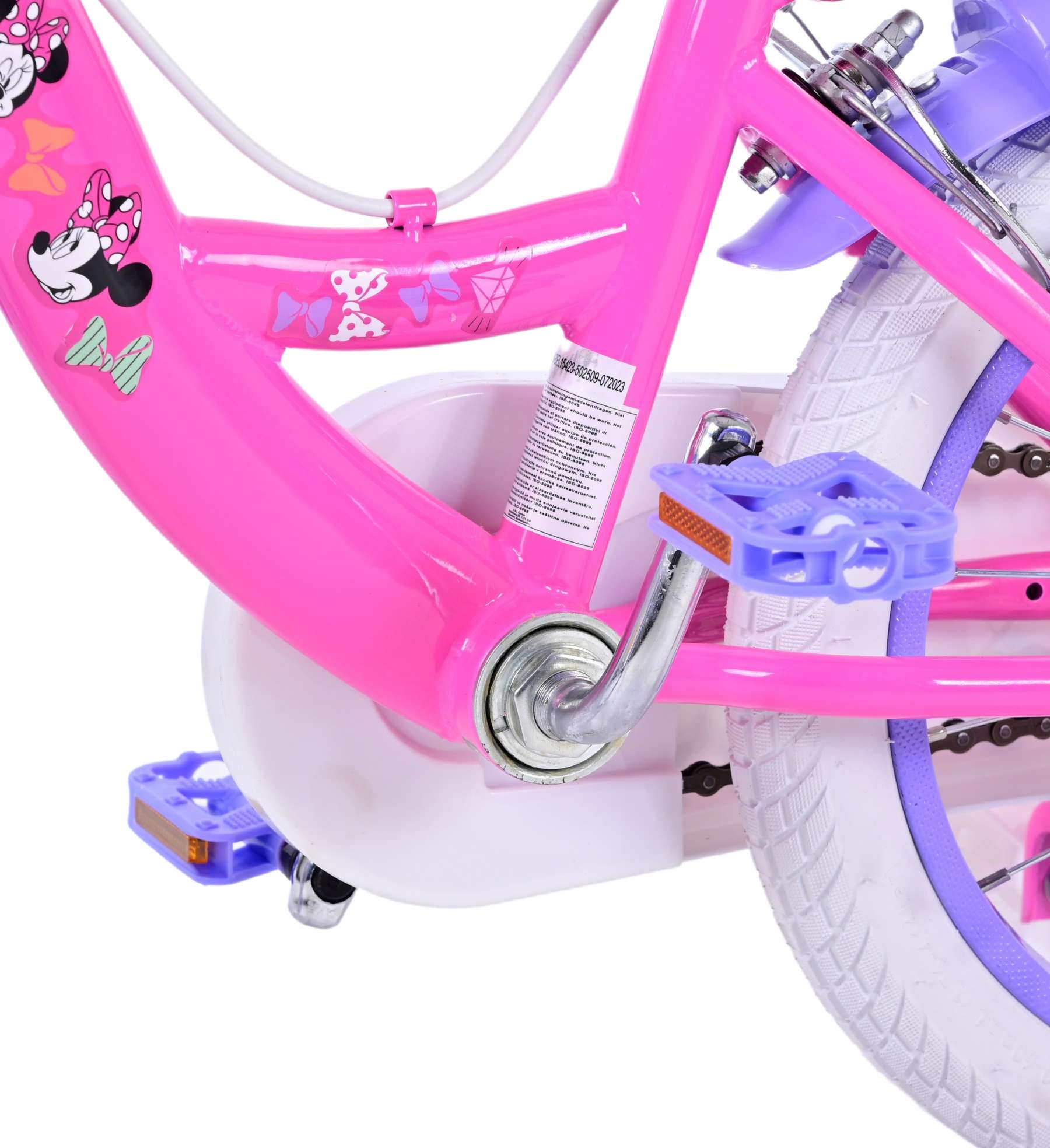 Kinderfahrrad Disney Minnie für Mädchen 14 Zoll Kinderrad in Rosa
