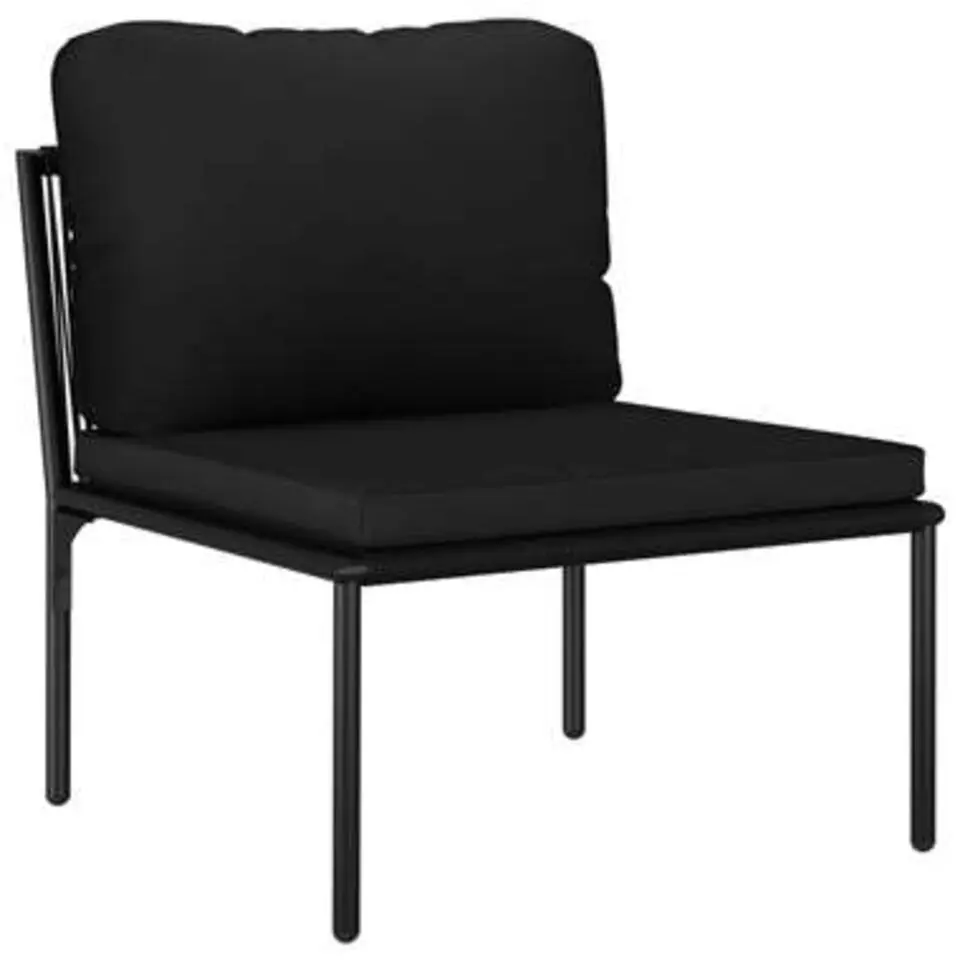 vidaXL - Loungeset - Zwart - PVC
