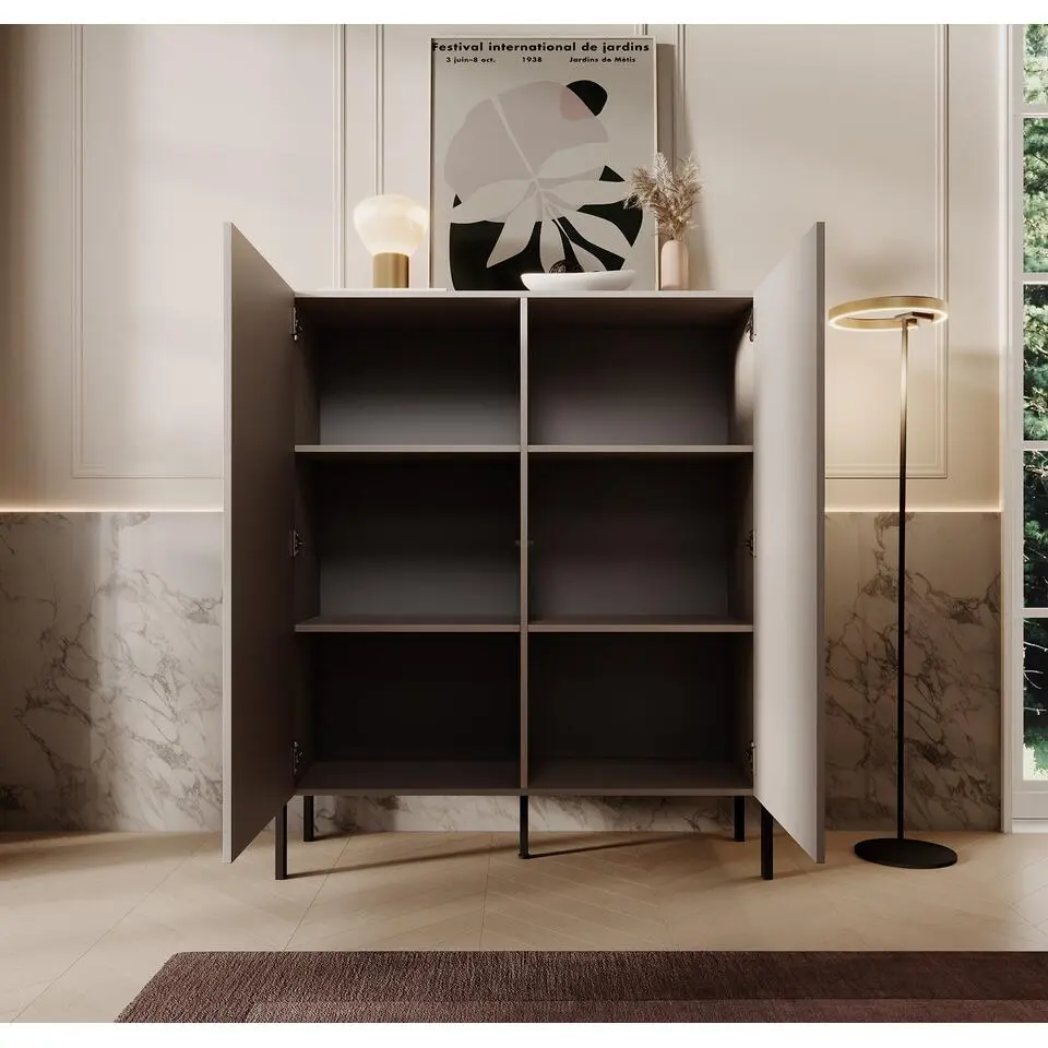 Meubella - Dressoir Jordy - Beige - 114 cm