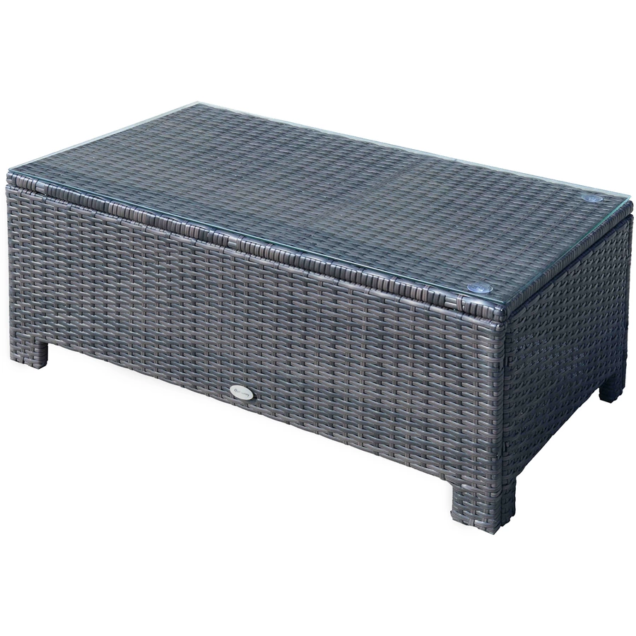 Outsunny Rattan Beistelltisch braun