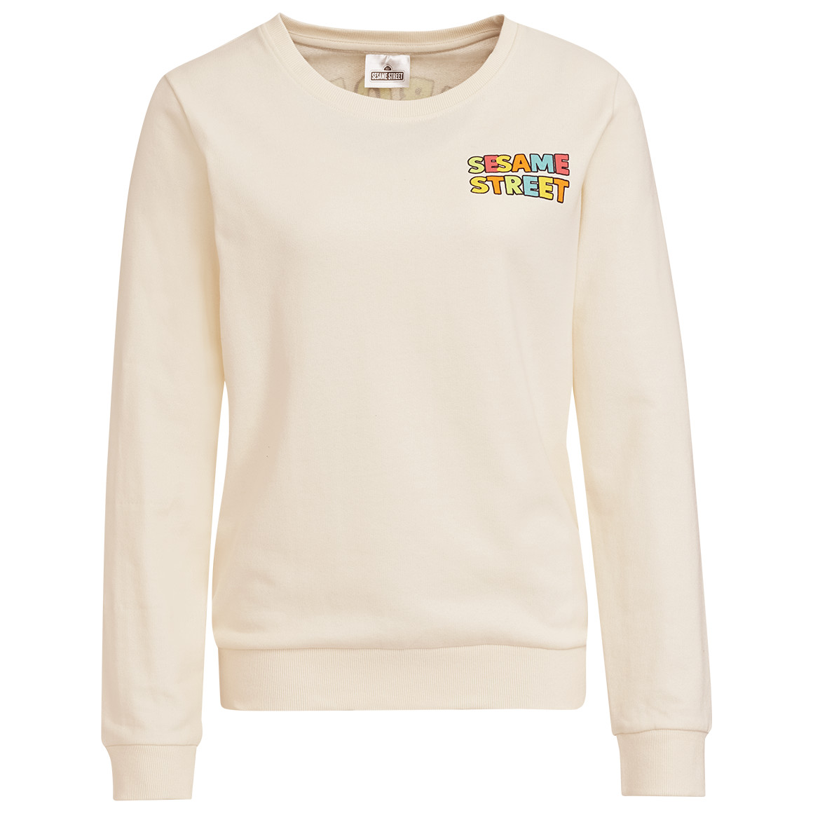Gina Benotti Sesamstraße Sweatshirt mit Backprint cremeweiss