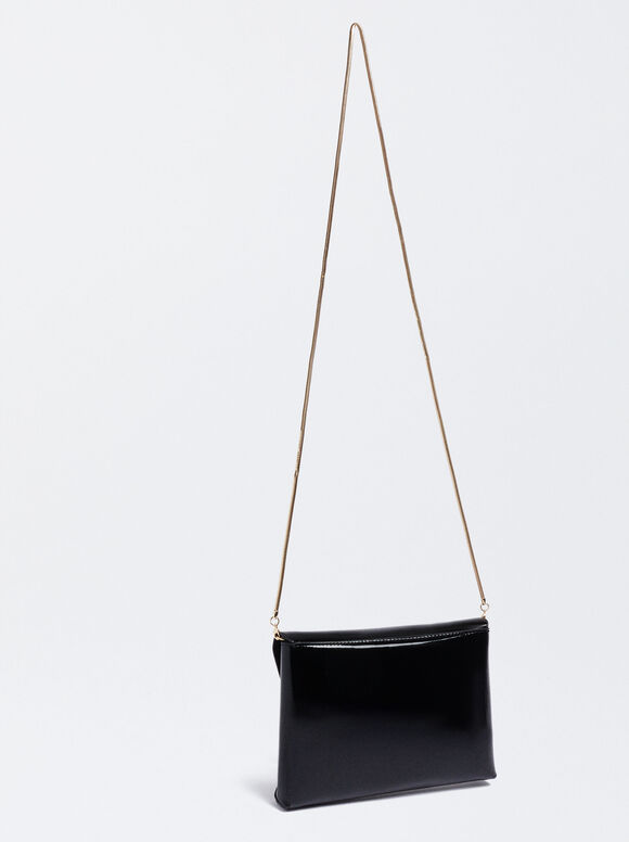 Bolso De Mano De Fiesta De Charol - Negro