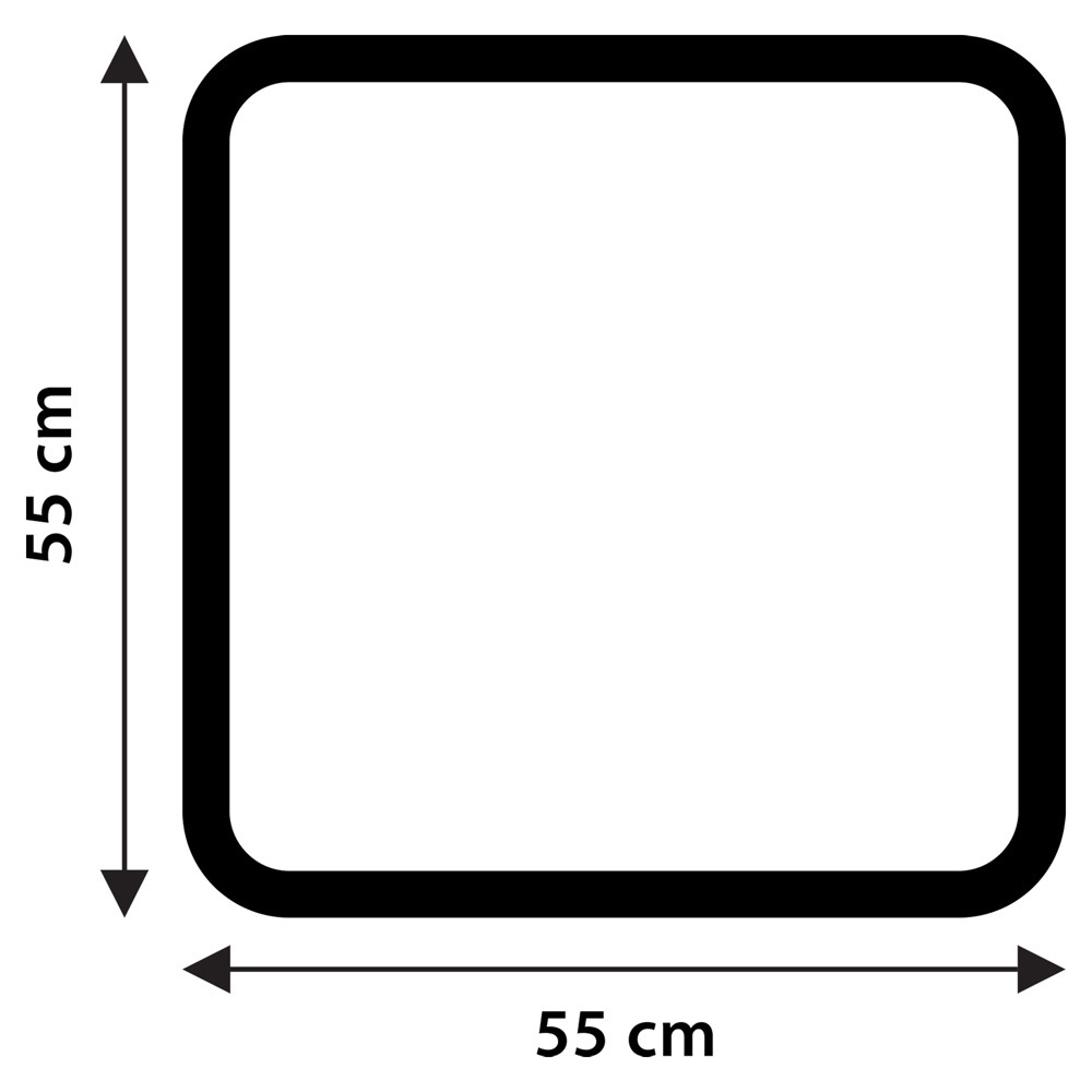 Differnz Tutus douche inlegmat 55x55cm antraciet