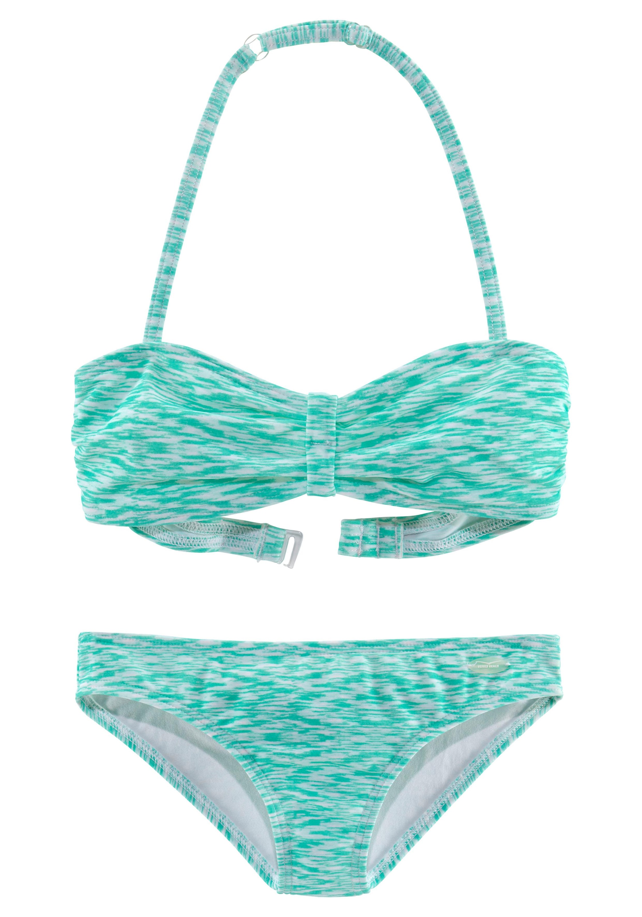 Venice Beach Bandeau-Bikini , regulierbares Top, seitliche Stäbchen