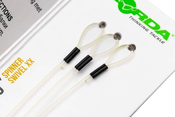 Bas de ligne Korda Booms avec émerillon spinner XX (3 pièces)