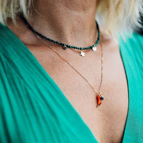 Collier resilience malachite
