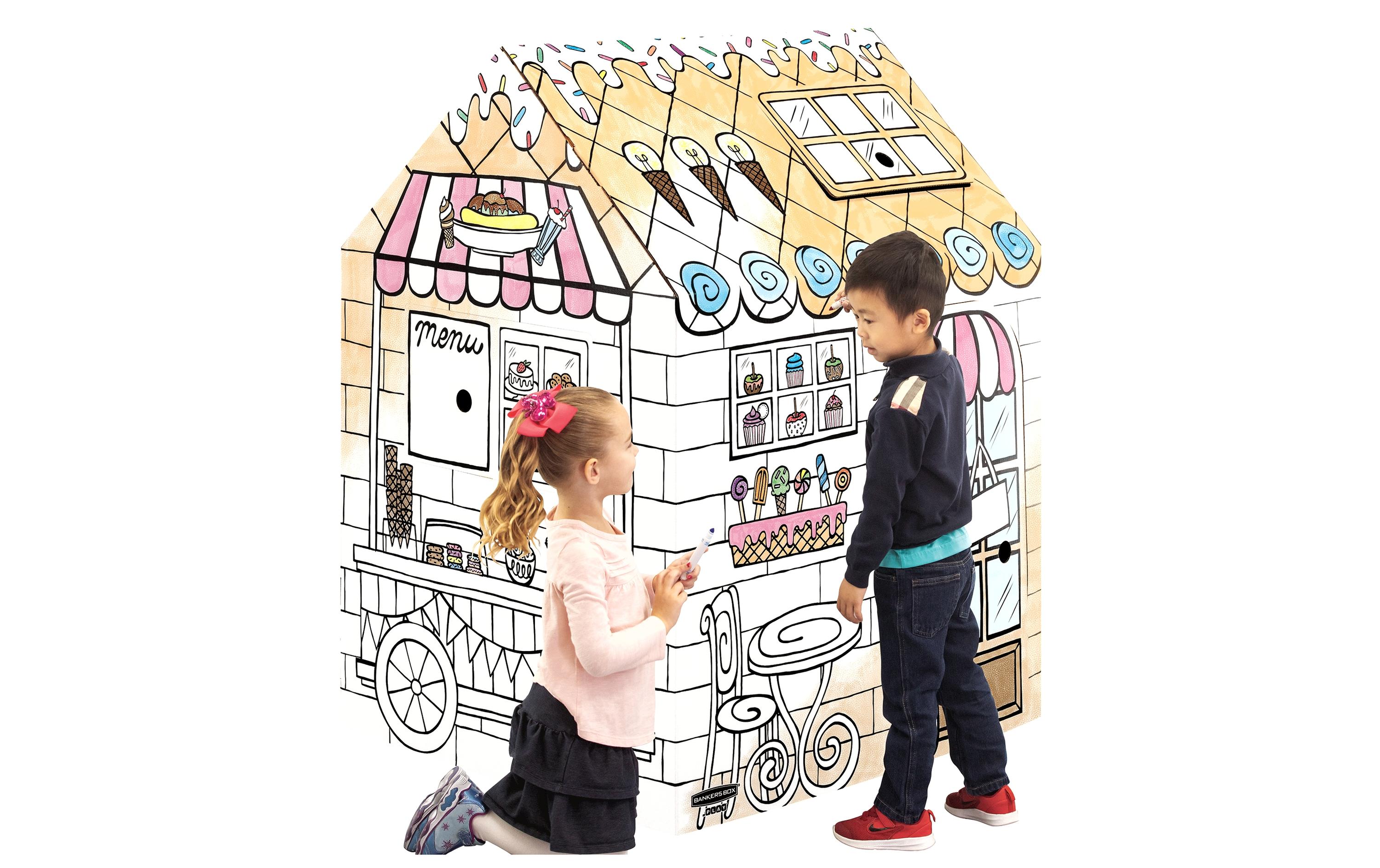 Ausmal-Spielhaus Candyshop 121.3 x 96.5 x 81.3 cmSpielhaus zum Ausmalen