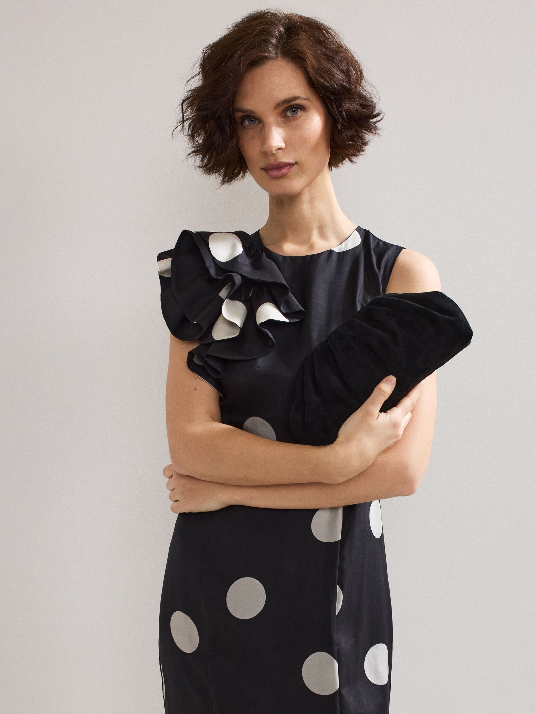 Phase Eight Suede Clutch Bag