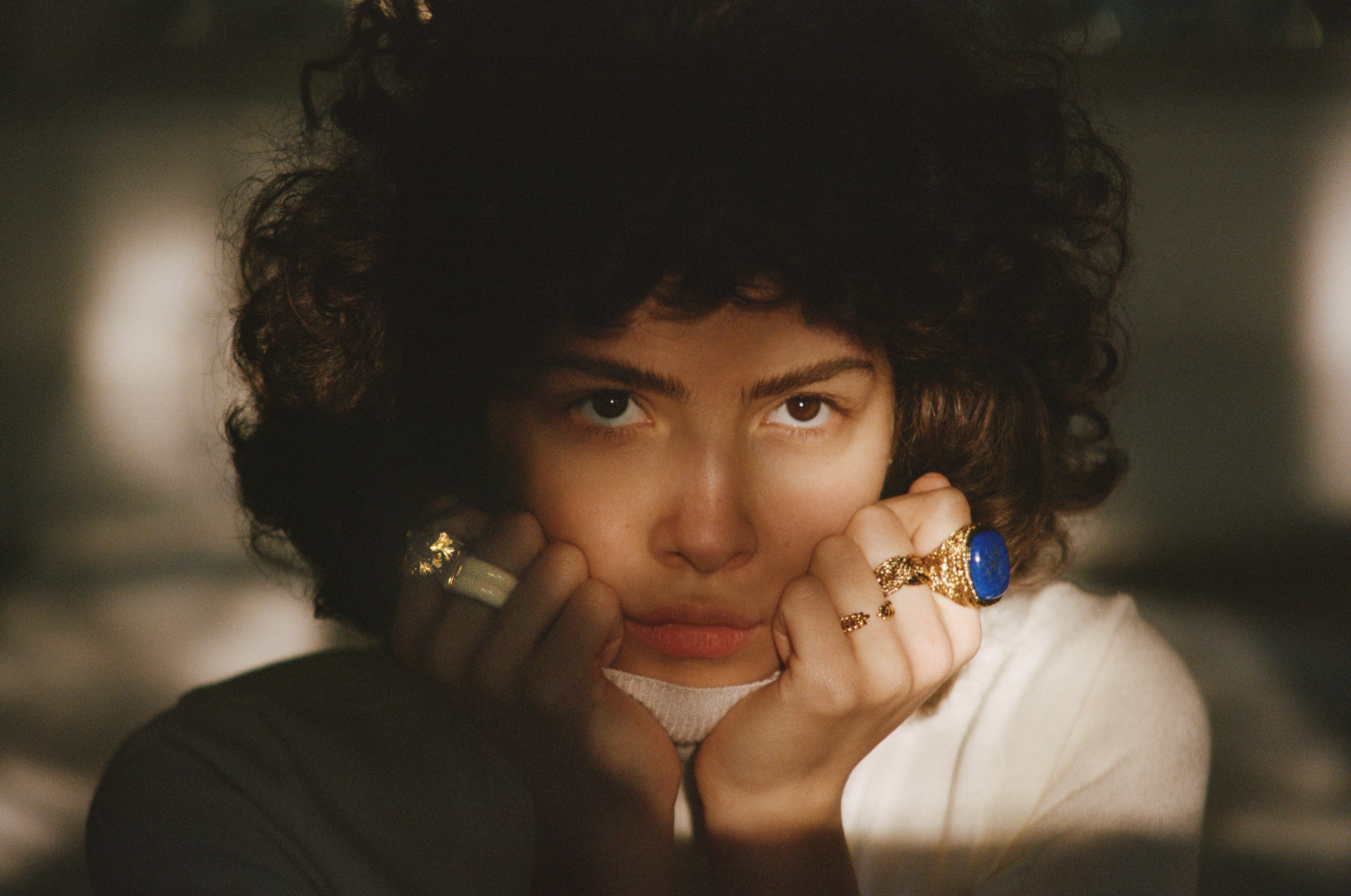 Bague plaqué or Miki Lapis Lazuli Aurélie Bidermann