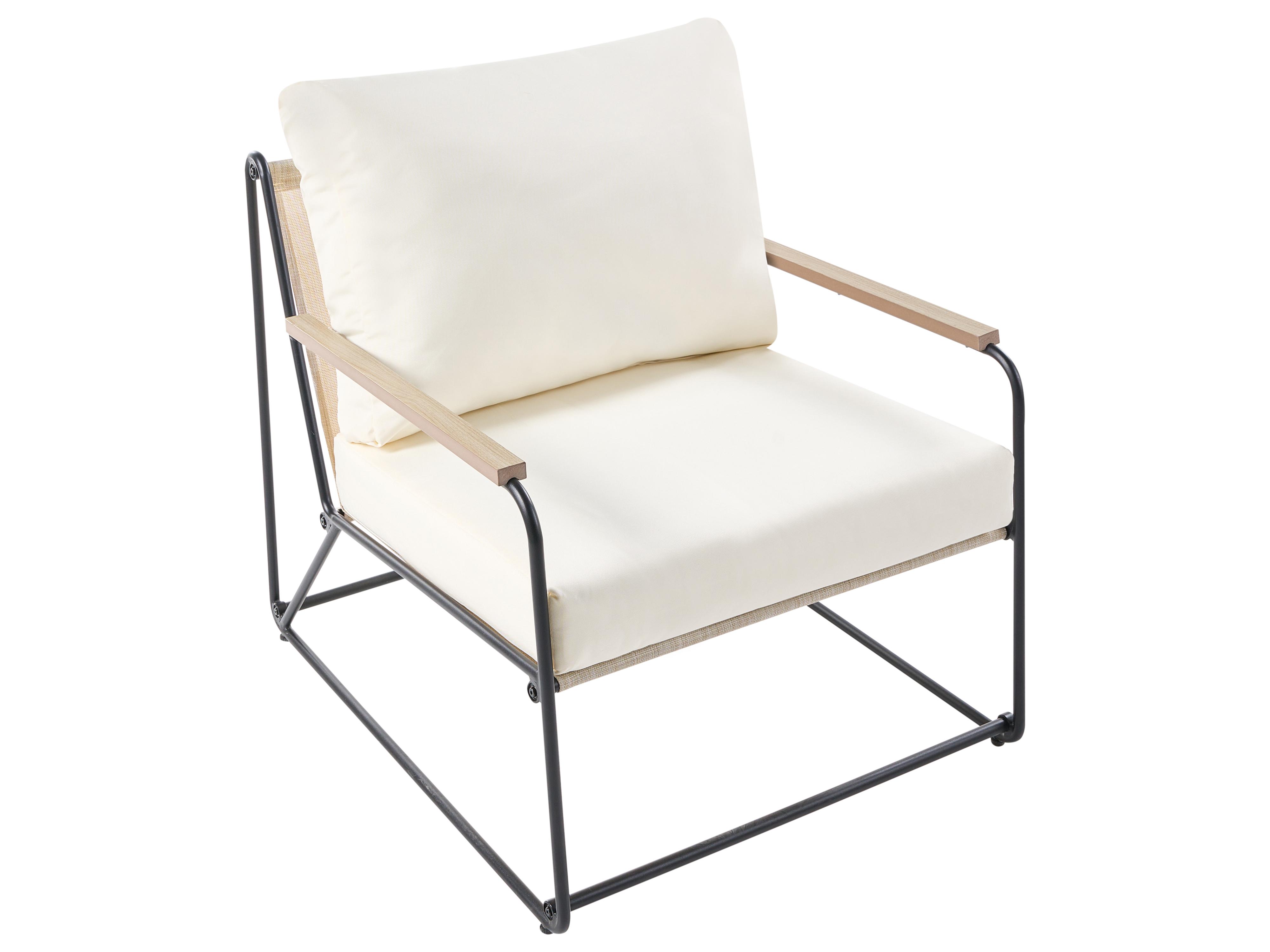 Tuin bankenset 5-zits VENARIA met tafels Metaal Beige/zwart