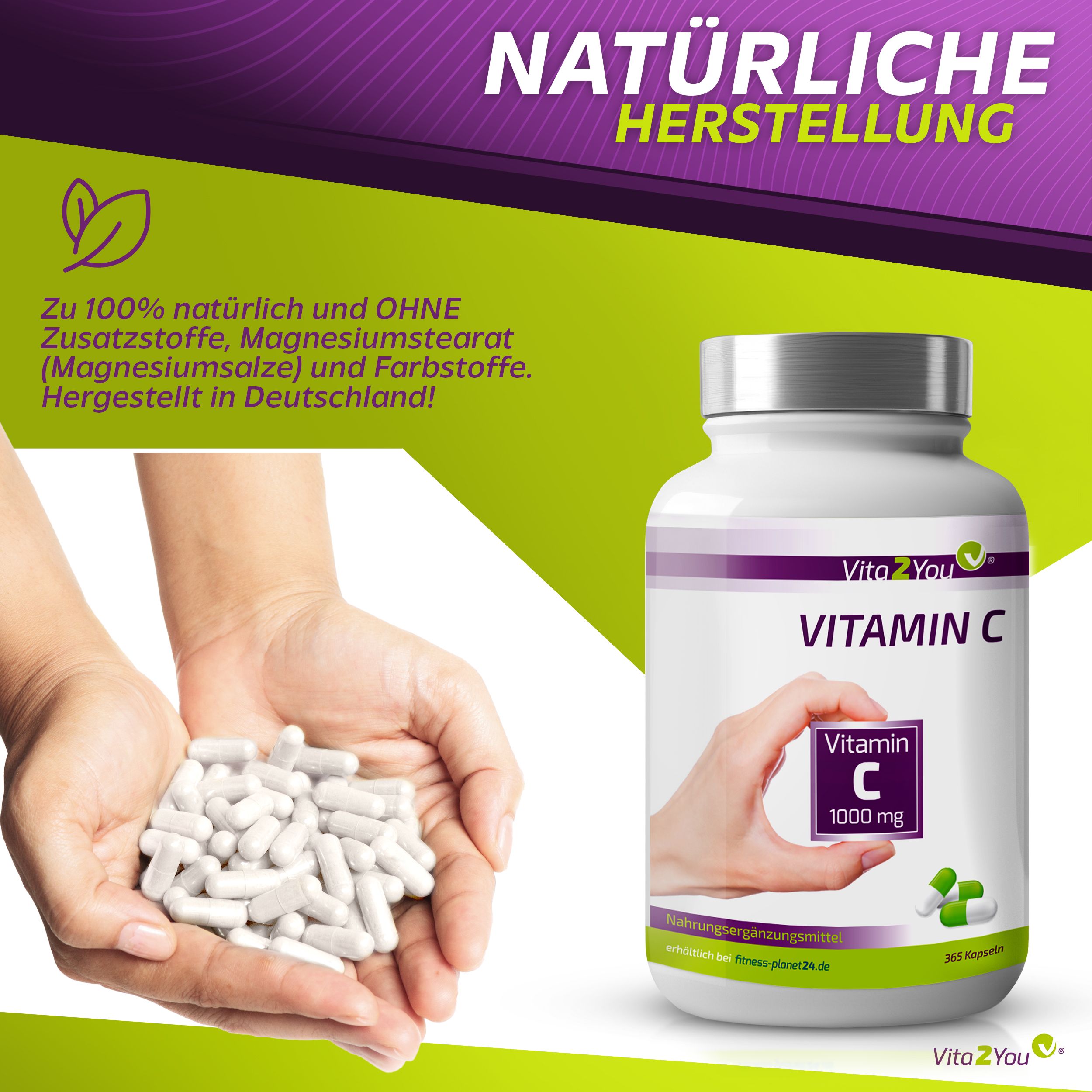 Vita2You Vitamin C 1000mg Kapseln - Hochdosiert