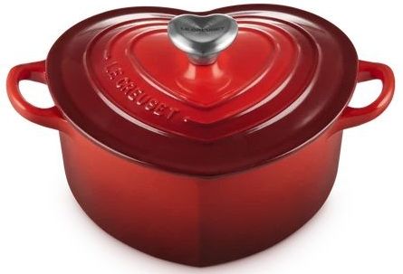 Le Creuset - Hart - Braadpan - Kersenrood - Geëmailleerd Gietijzer - 20 cm