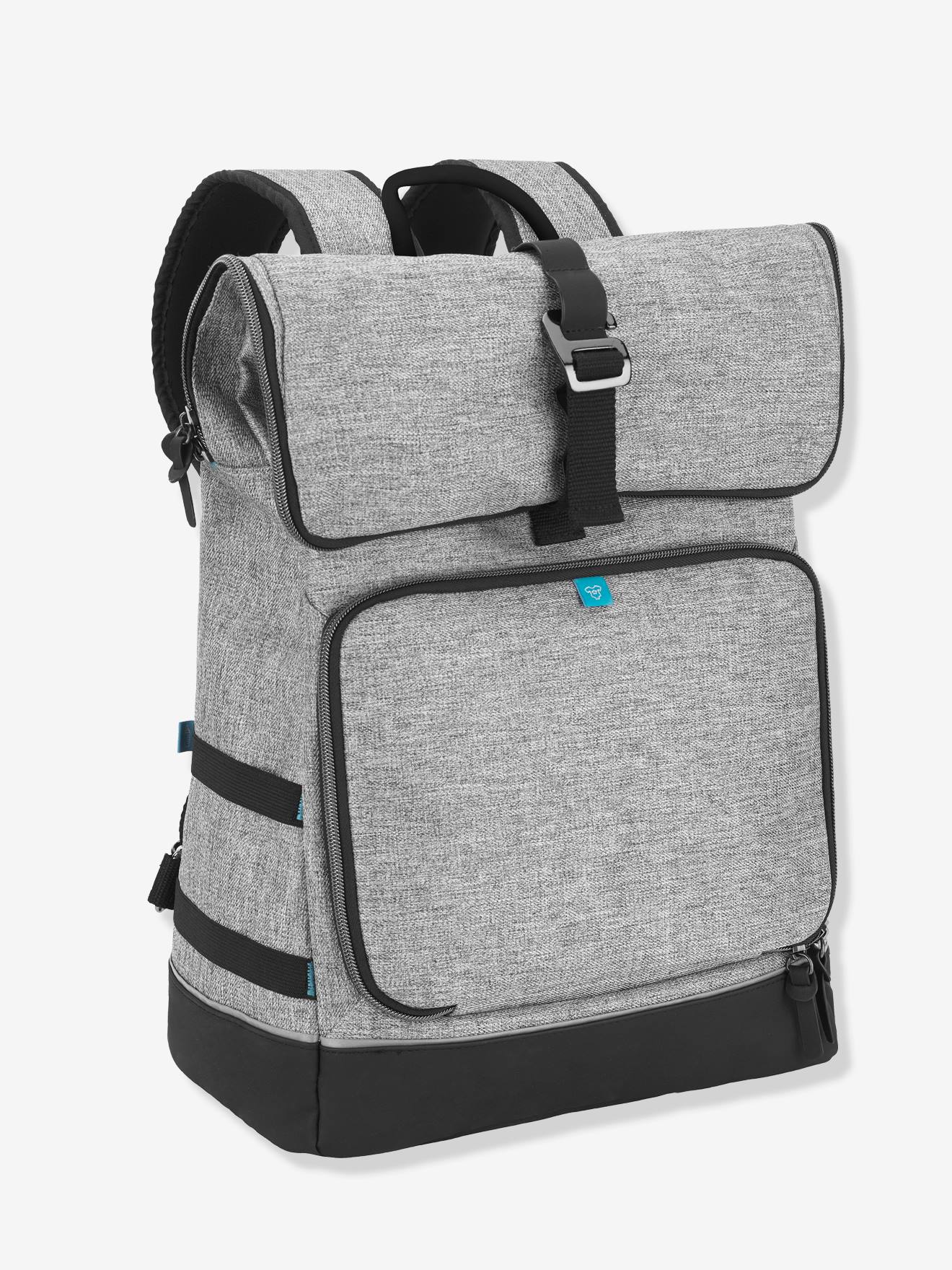 Mochila para fraldas BABYMOOV Le Sancy, tamanho médio, cinza liso